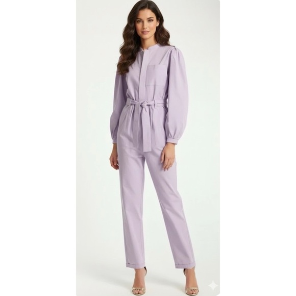 J.Crew Puff Sleeve Lavender Chico Utility Belted As Seen On TV Coverall Size 0